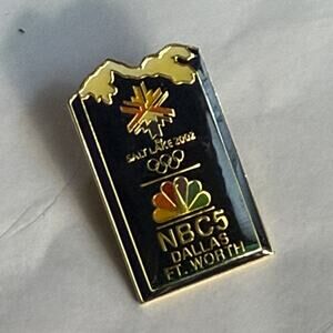 Salt Lake City NBC Olympic Games Media Sponsor Pin 2002 NBC4 Dallas Ft. Worth